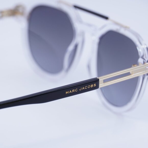 Marc Jacobs MARC 675/S 0900 9O Sunglasses Transparent/Gold Square Frame - Picture 5 of 10